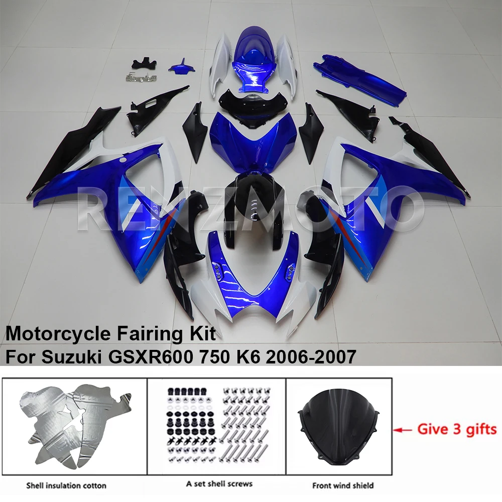 

S0606-106a Motorcycle Fairing Set Body Kit Plastic For Suzuki GSX-R600 R750 2006-2007 K6 Accessories ABS Injection Bodywork