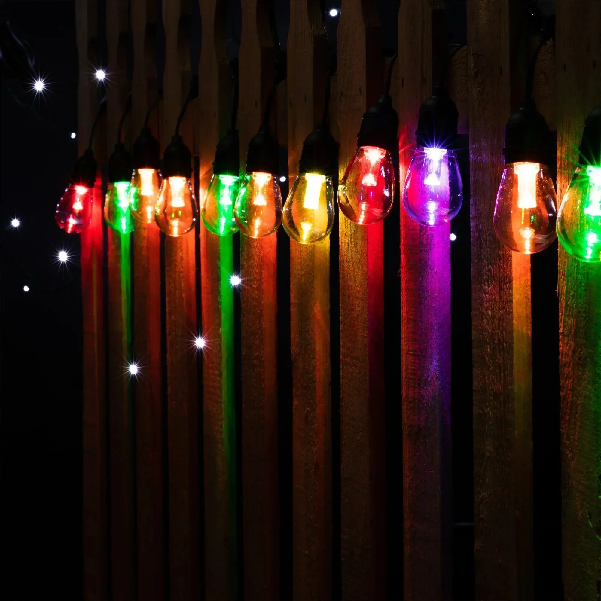 Stringa luminosa multicolore che cambia colore ad energia solare da 34' (confezione da 1) colori, modalità e effetti preimpostati.