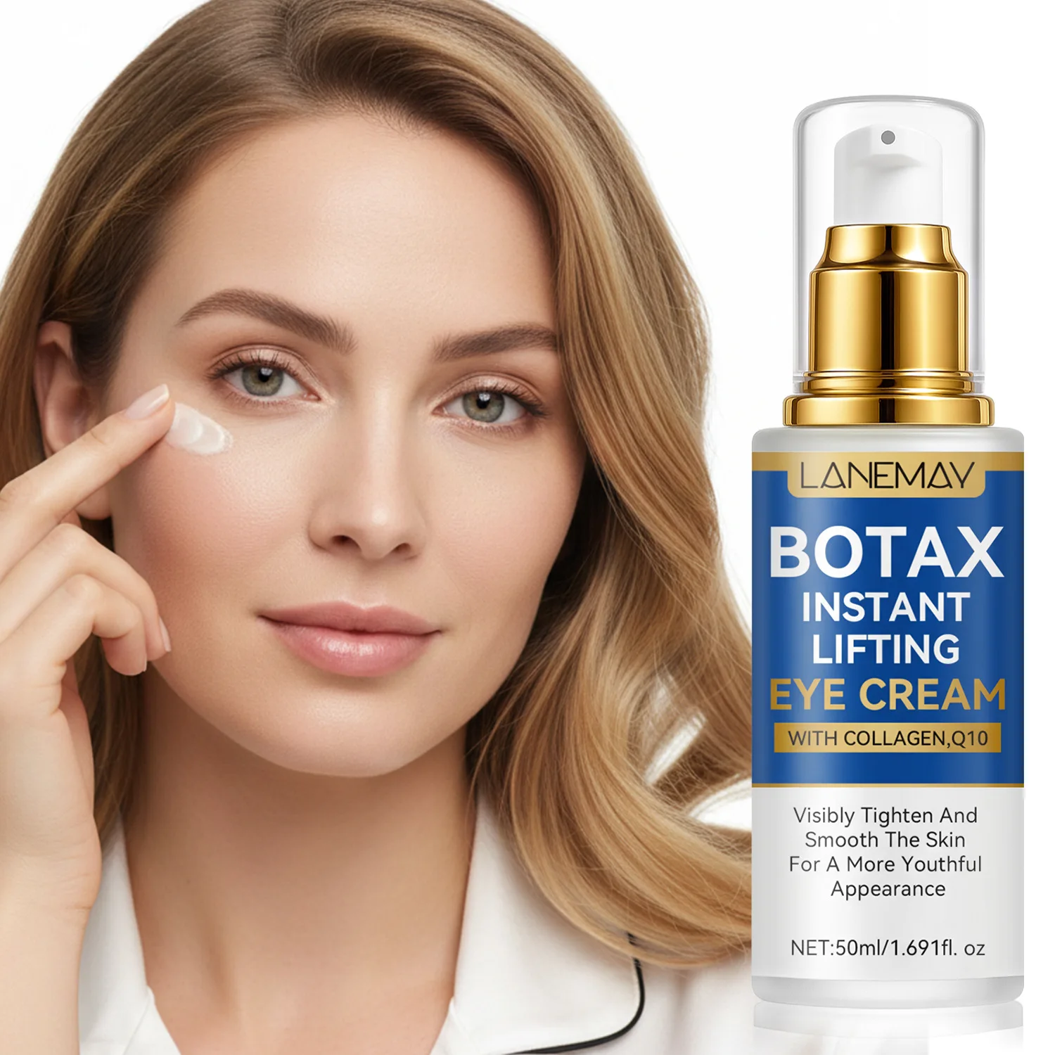 Anti Aging Eye Cream for Dark Circles & Wrinkles - Collagen, Q10, Retinol & Hyaluronic Acid, Firming Under Eye Cream, 50ml