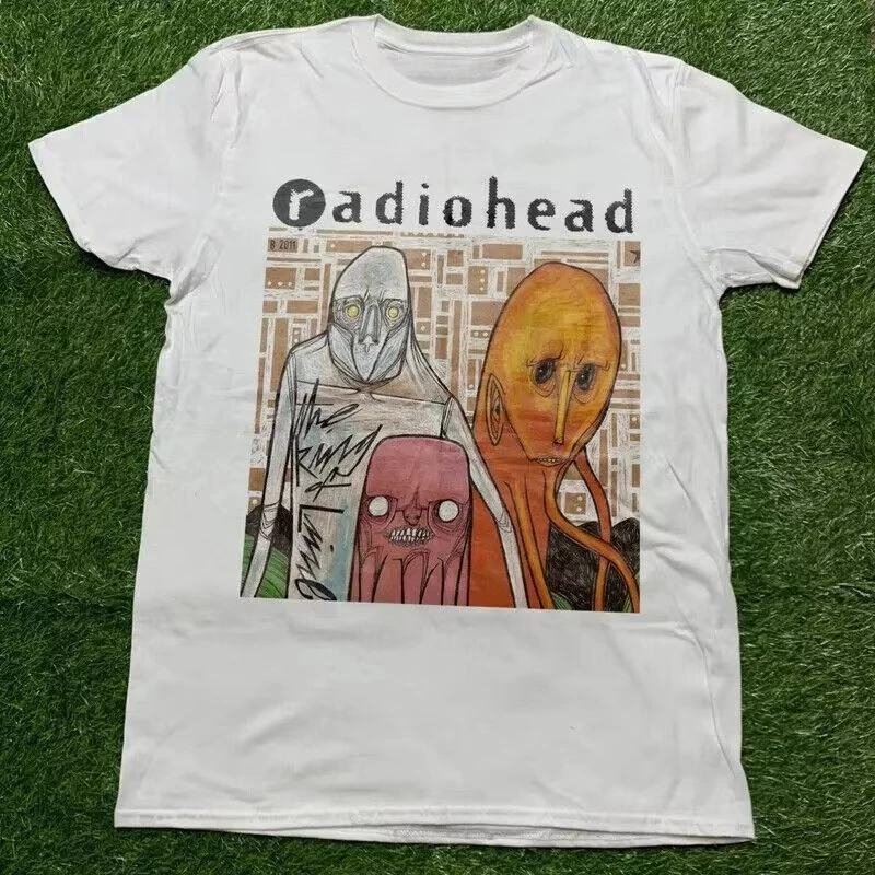 

Radiohead King of Limbs T-Shirt American High Street Vintage Printed T-Shirt Men's and Women's Crew Neck Cotton Gothic Top