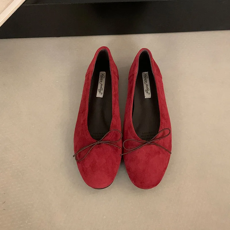 Neue modische Ballerinas mit Schmetterlingsknoten für Damen, flache Schuhe, lässige Ballerinas mit runder Spitze, flache, weiche Damen-Slipper. – Detail 12
