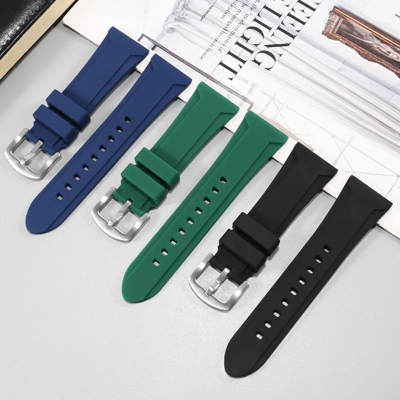 Universal Brands Rubber Watch Strap 21/22/23/24/25/26/mm Fat Straight Interface Silicone Watchband