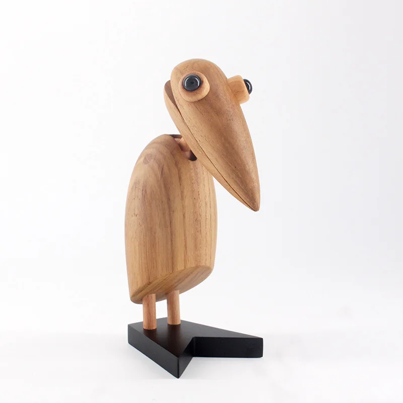 

Woodpecker ornament, solid wood teak small gift, wooden handicraft ornament