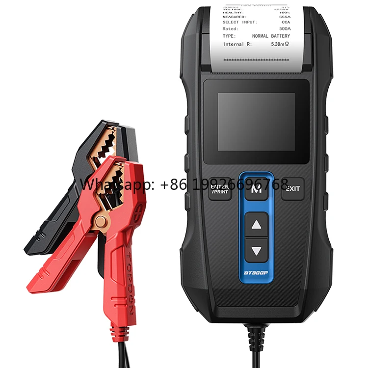 

Цифровой тестер емкости автомобильных аккумуляторов Factory BT300P с ЖК-дисплеем, монитор напряжения и принтером