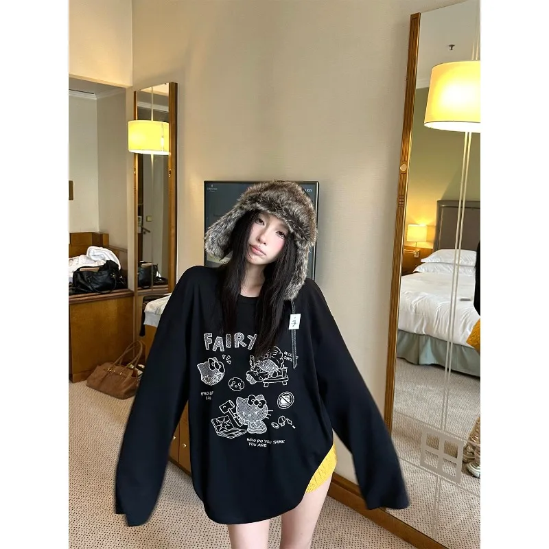 

Hello Kitty, Popular Quick Drying Clothing for Women's T-shirts with Fresh 3D Printed Patterns, Retro Version