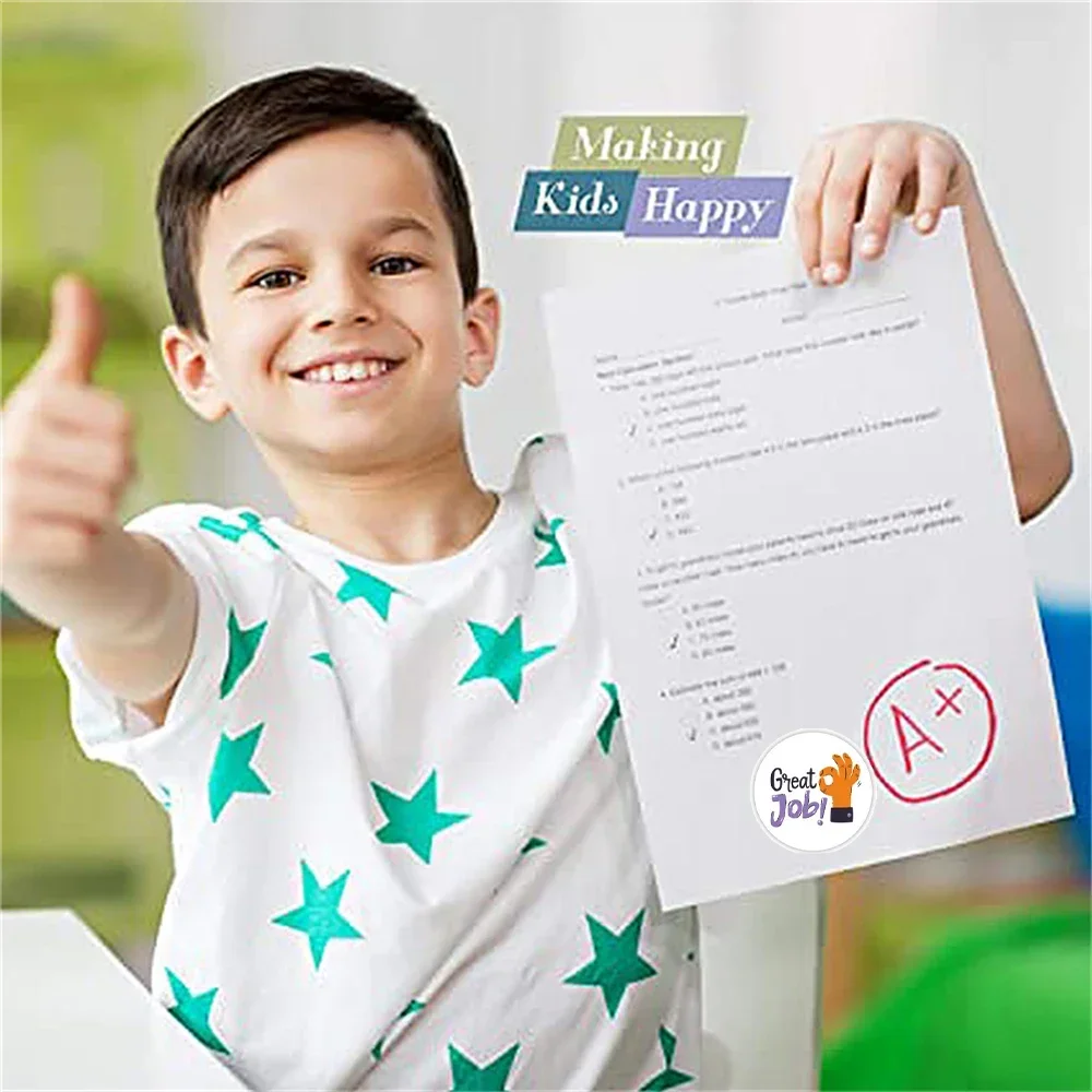 Autocollants de récompense amusants pour enfants, 500 pièces, étiquette de jeu mignonne, école, enseignant, motivation, décor cadeau, 1 pouce