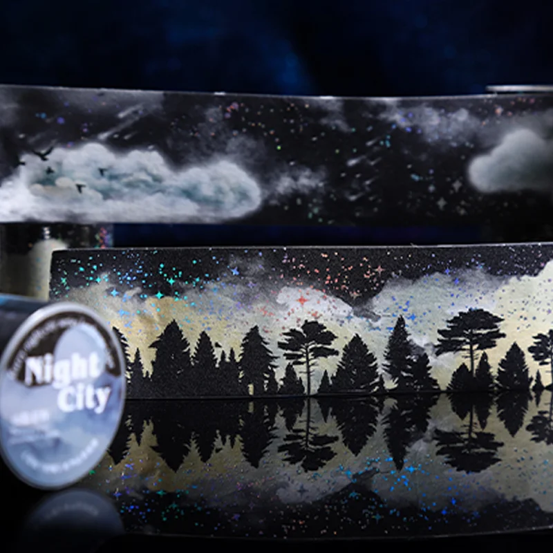 Mr Paper – ensemble de rubans de masquage washi Starry Night Aquascape, fournitures de papeterie, fournitures de journal, fournitures de scrapbooking