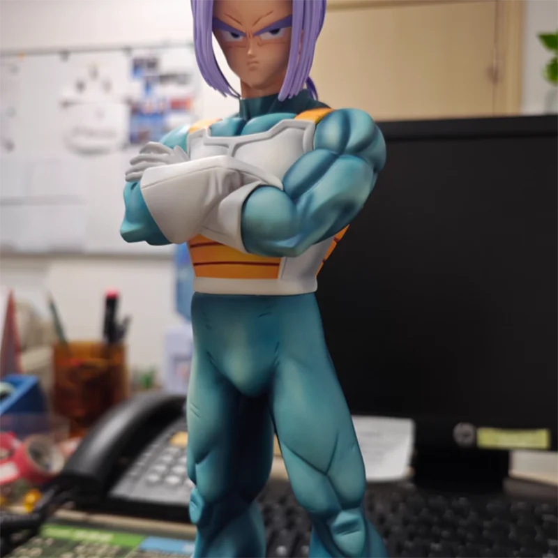 Genuíno em estoque dragon ball z super troncos figura cabeças substituíveis futuro troncos figuras de ação estátua coleção modelo brinquedo