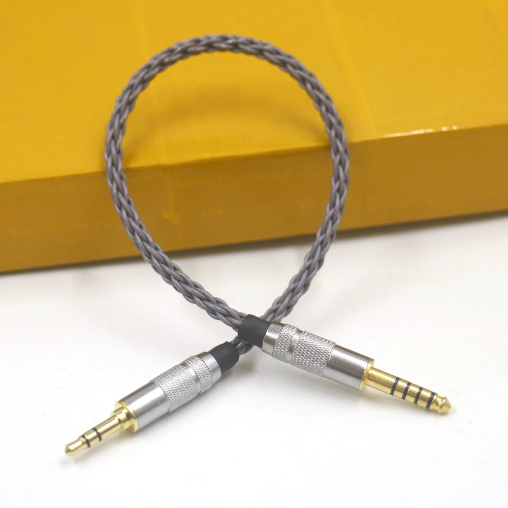 Hifi 4.4mm to 3.5mm Audio cable Silver plated 4.4mm Balance to 3.5 mm aux jack Balanced Audio Adapter Cable Male to Male