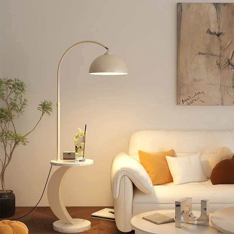 

Nordic coffee table one-piece floor lamp simple storage living room bedroom bedside lamp creative with bedside table vertical