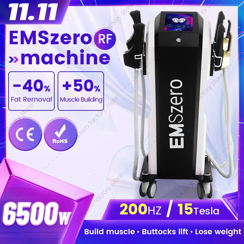 EMSzero 15Tesla 6500w NEO Body Slimming Double11Hot Sale Nova Fat Burning Muscle Sculpting Stimulate Sculpt Machine