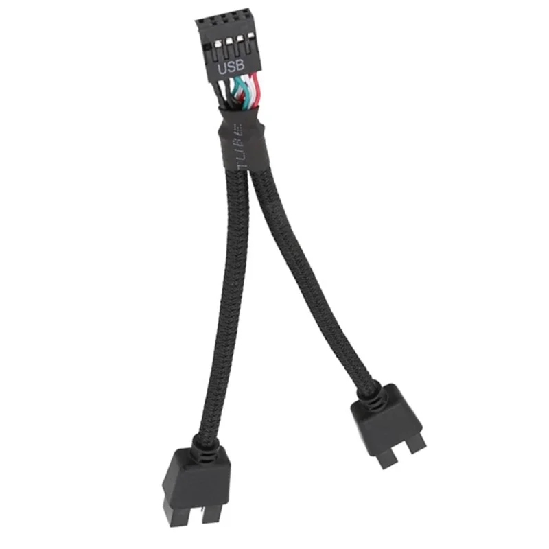 1 stks Computer Moederbord USB Verlengkabel 9 Pin 1 Vrouw naar 2 Mannelijke Y Splitter Audio HD Verlengkabel voor PC DIY