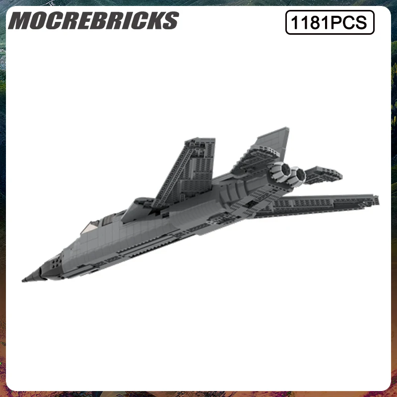 Military Series F-111 Aardvark Armed Aircraft MOC Assembling Building Blocks Suit Brick Model Children's Toys Christmas Gifts