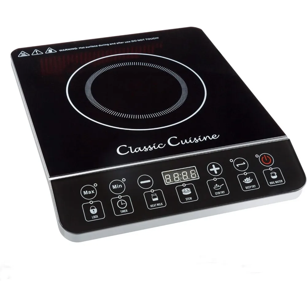 

Multi-Function 1800W Portable Induction Cooker Cooktop Burner - Black by Classic Cuisine Black