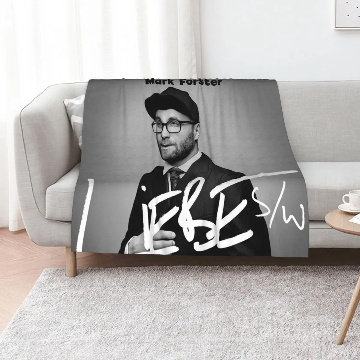 Mark Forster - Liebe Album Throw Blanket bed plaid Vintage Retros for winter Flannel Tourist Blankets