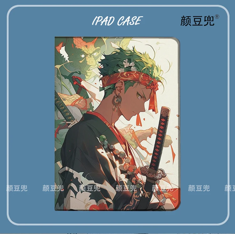 Roronoa Zoro Anime ロロノア・ゾロ For Samsung Galaxy Tab S7 FE 11 in 2021 S6 Case SM-T220/T225 Tri-fold stand Cover Galaxy tab s6 lite