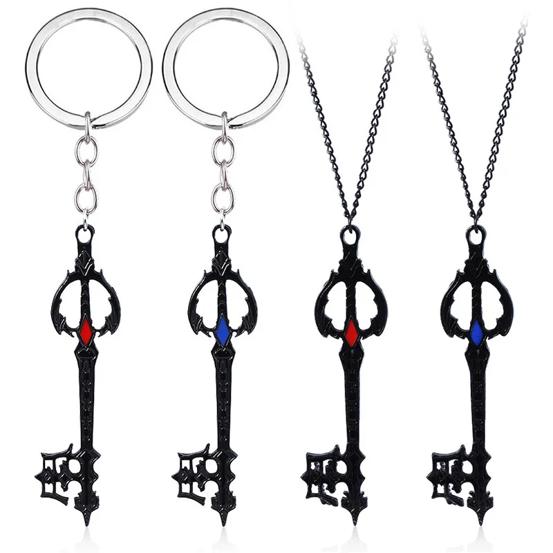 Kingdom Hearts Oblivion Keyblade Keychain Key Shape Weapon Pendant Key Chain for Women Men Choker Keyring Souvenir Jewelry Gift