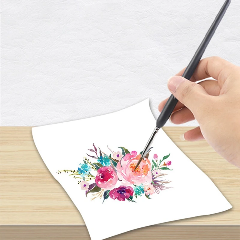 9Piece Fine Detail Paint Brush Small Paint Brush With 9 Sizes For Watercolor Painting Acrylic Drawing