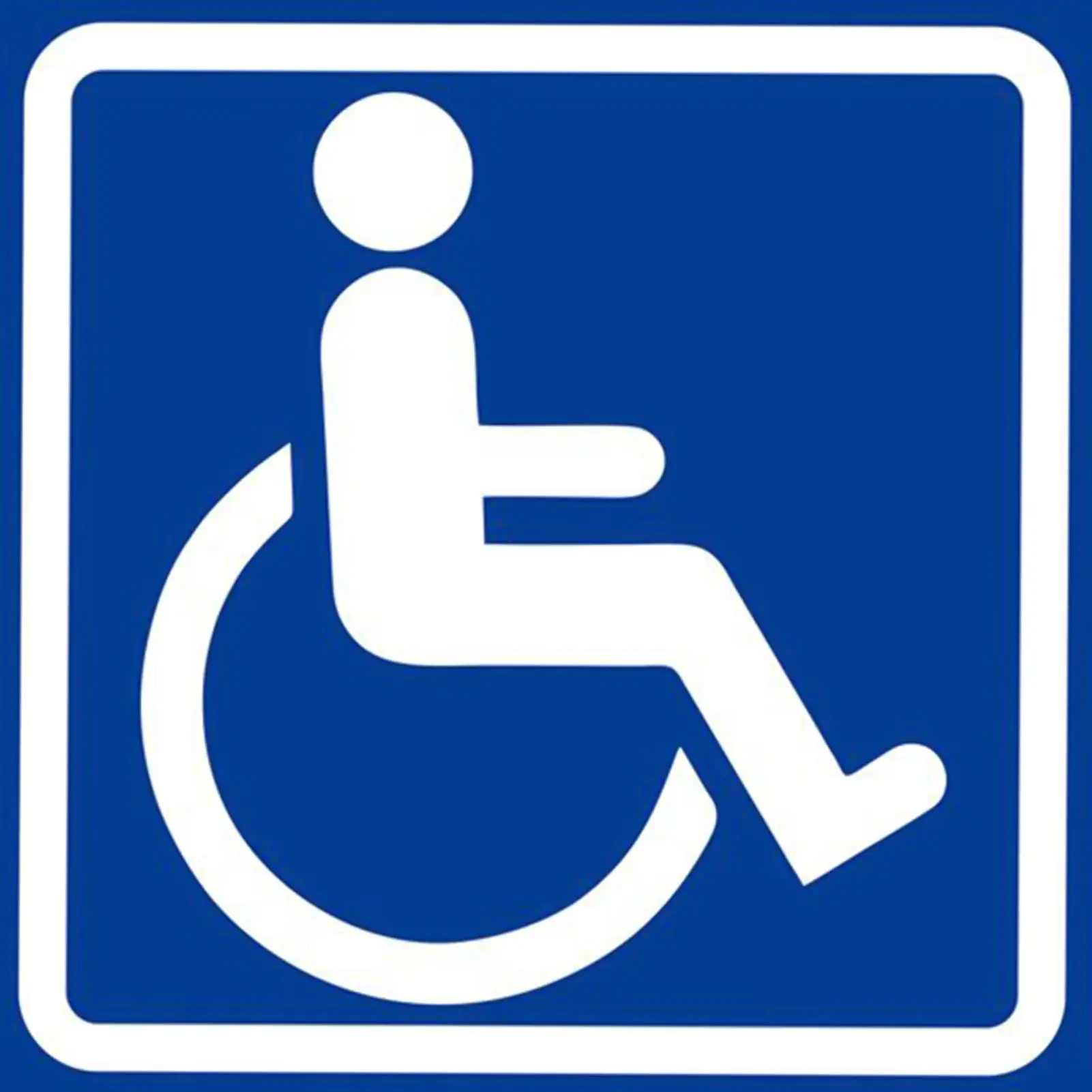 Handicap Sign 4 Pieces Self-Adhesive Waterproof Car Interior Supplies Handicap Stickers Decals For Bus Parking Restaurant Hotel