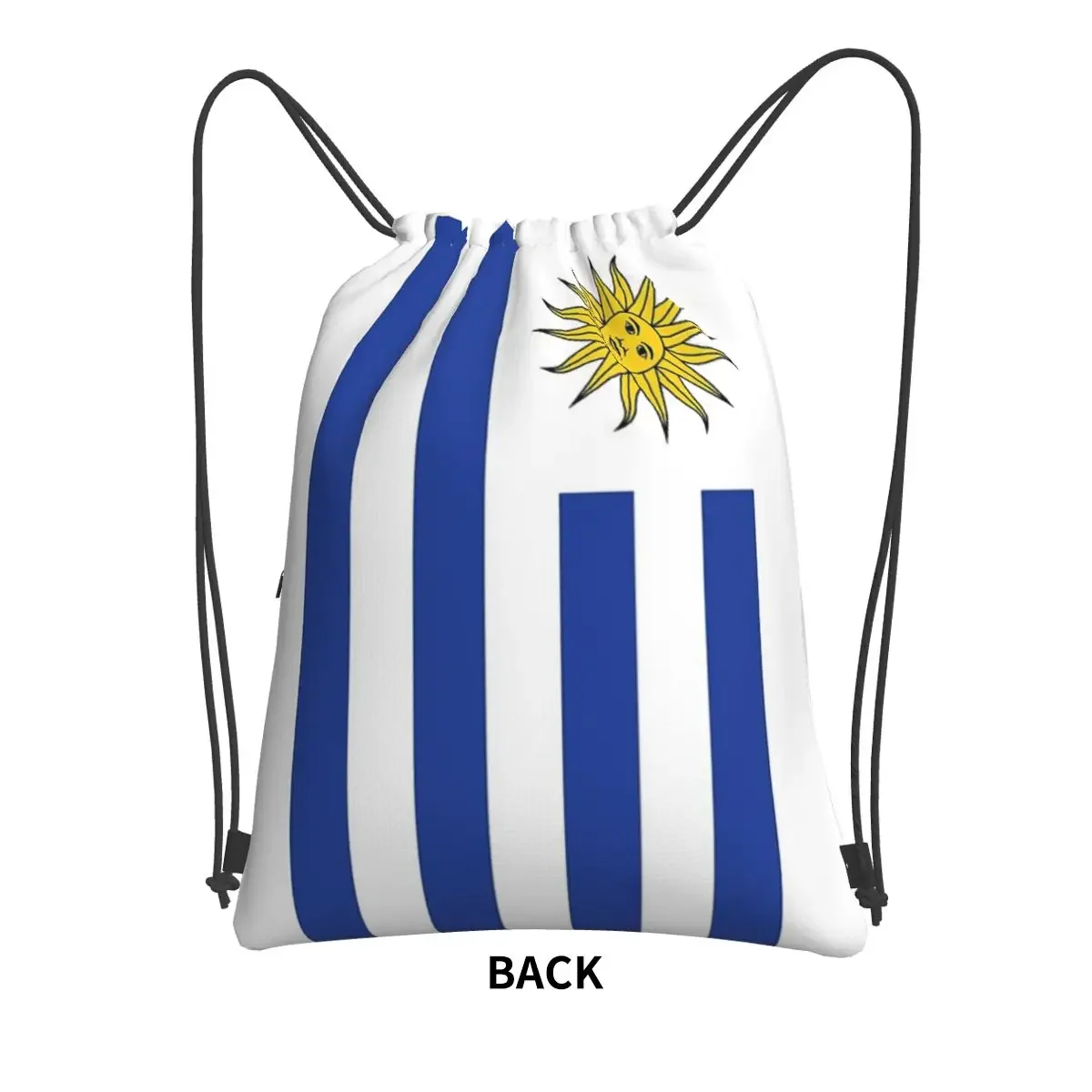 Uruguay Flag Banner zaini portatili borsa con coulisse Fashion coulisse Bundle Pocket borse per articoli vari per studenti delle scuole