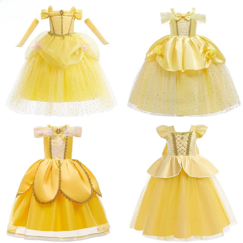 

Костюм принца Белль Доктор для девочек на Хэллоуин, ролевая игра на день рождения, красивый и зверь, детский шкаф, полиэфирное волокно