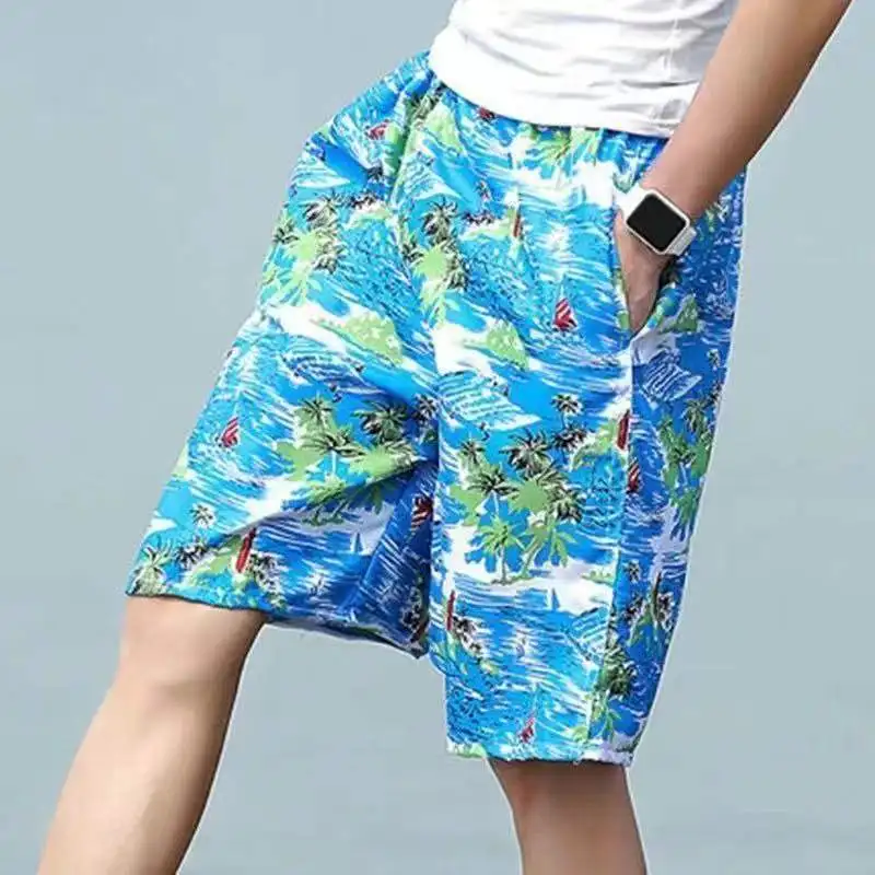 2024 Summer Beach Pants Men\'s Casual Loose Surf Hot Spring Seaside Swimming New Thin Breathable Quick Dry Large Size