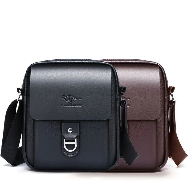 

New men's single shoulder bag, leather texture crossbody bag, new casual bag, men's multifunctional small backpack, hanging bag