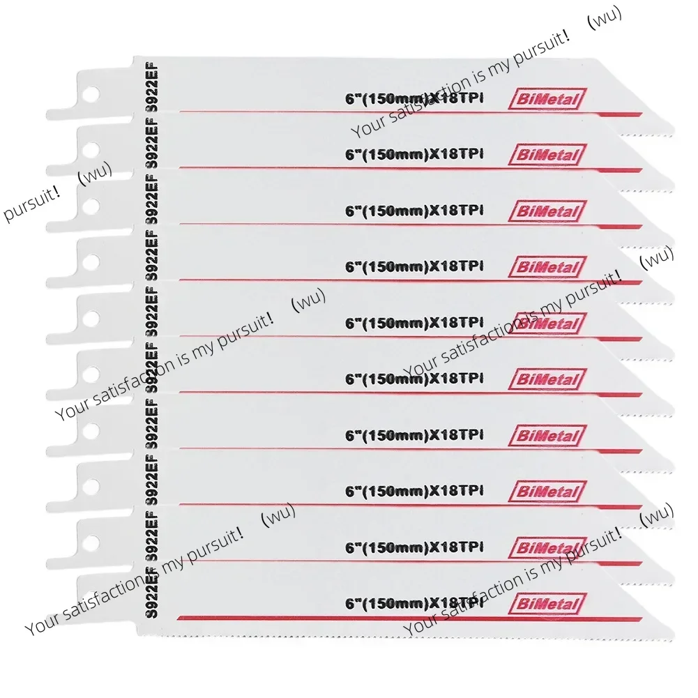 10 Parts S922EF Reciprocating Saw Blade Bi Metal Knife Saw Blade Woodworking Decoration, Cutting Sonar Tool Plastic Tube Metal