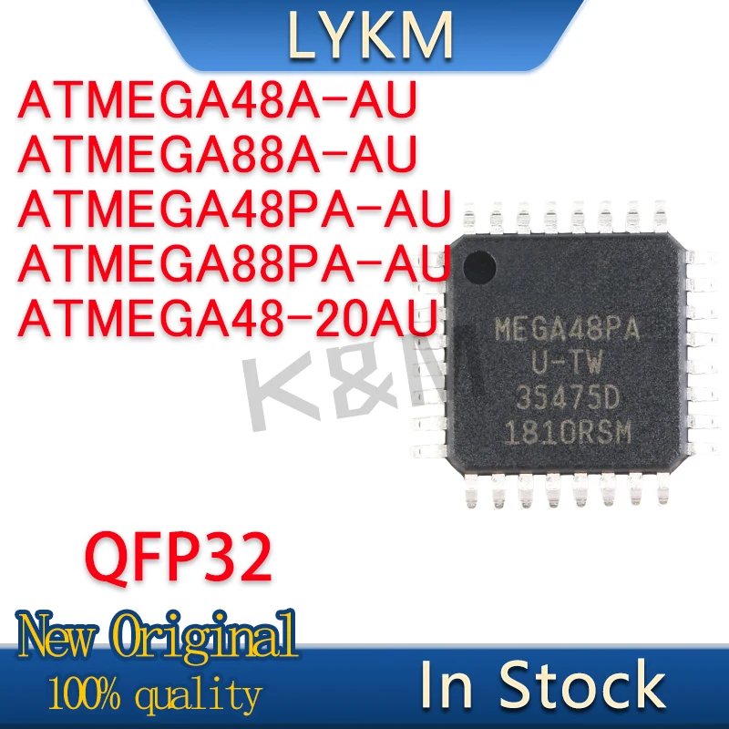 5/PCS New Original ATMEGA48A-AU ATMEGA88A-AU ATMEGA48PA-AU ATMEGA88PA-AU ATMEGA48-20AU QFP32 Microcontroller chip In Stock