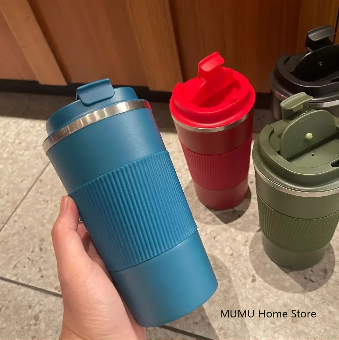 380/510ML Travel Coffee Mug Car Insulated Cup Stainless Steel Thermal Mug Leak-Proof Thermos Bottle Tea Coffee Cup Vacuum Flasks