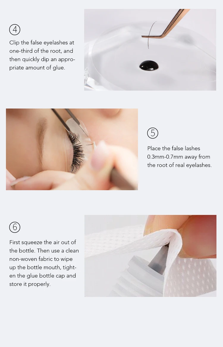 Gollee 0.5-1s Dry Lash Glue Matte Lash Adhesive Primer Eyelash Extensions Long Lasting 6-8 Weeks Primer Glue Oil Proof Supplies