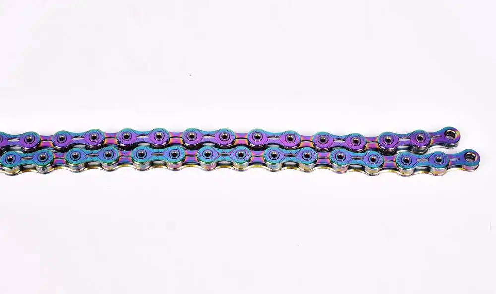 Fahrradketten SUMC 9/10/11/12 Geschwindigkeit Regenbogen Hohl Halbhohl Magische Schnalle Rennrad Fahrradkette Länge 116/126L Gewicht 250g – Detail 33
