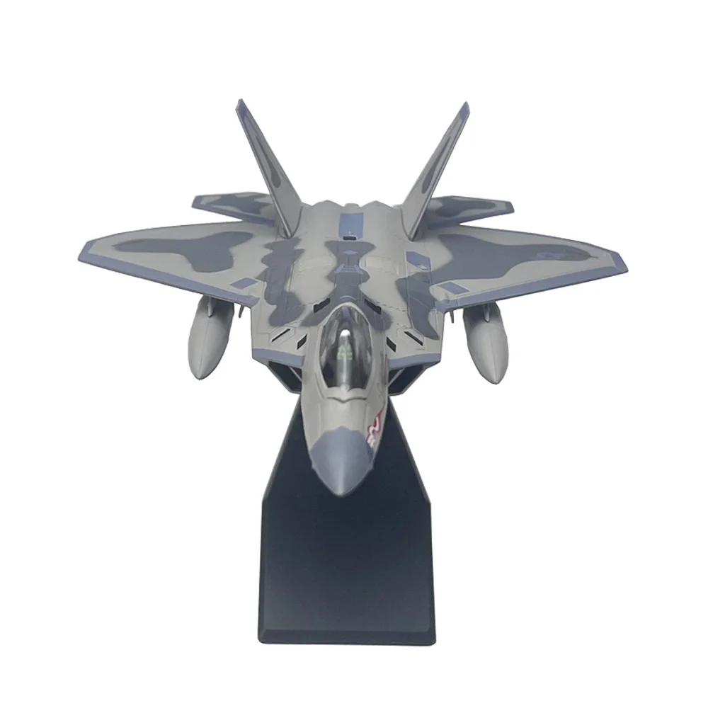 1:100 1/100 Scale F22 Stealth Raptor Fighter F-22 Plane Diecast Metal Airplane Finished Static Plane Model Toy Collection Gift