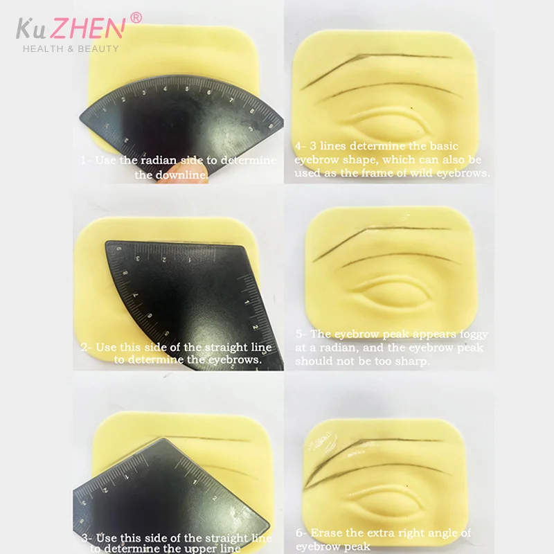 تشكيل دائم ماكياج الرسم دليل حاكم لوازم الوشم إعادة استخدام الرسم السريع الحاجب تصميم حاكم Microblading أداة رسم الخرائط