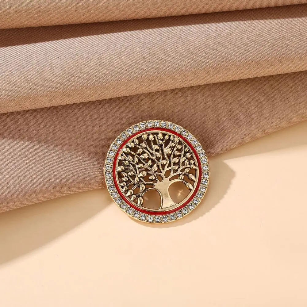 Rhinestone Lapel Pin Tree Design Decorative Badge Pin For Embellishing Various Fabrics From Casual Knits To Formal Blazers And C