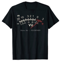 VU Meter Music Sound DB DJ Retro Vintage Classic T Shirt Men Casual Short Sleeve Tees Tops Harajuku Analog Audio Mens Clothing