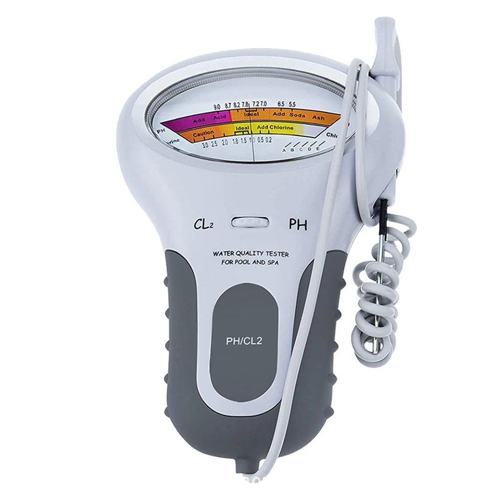 Water Quality Testing Device Professional PH Chlorine Cl2 Level Meter Tester for Swimming Pool Spa Water Monitor