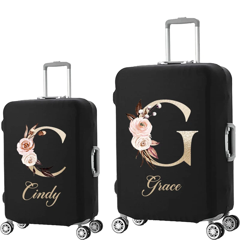 

Custom Name Luggage Cover Elastic Suitcase Protective Case Trolley 18-32 Inch Travel Luggage Dust Cover Travel Accessories