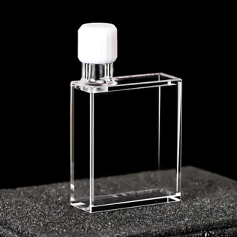 1PC Quartz cuvette cell with screw cap(10/32mm)/11ml/six way light