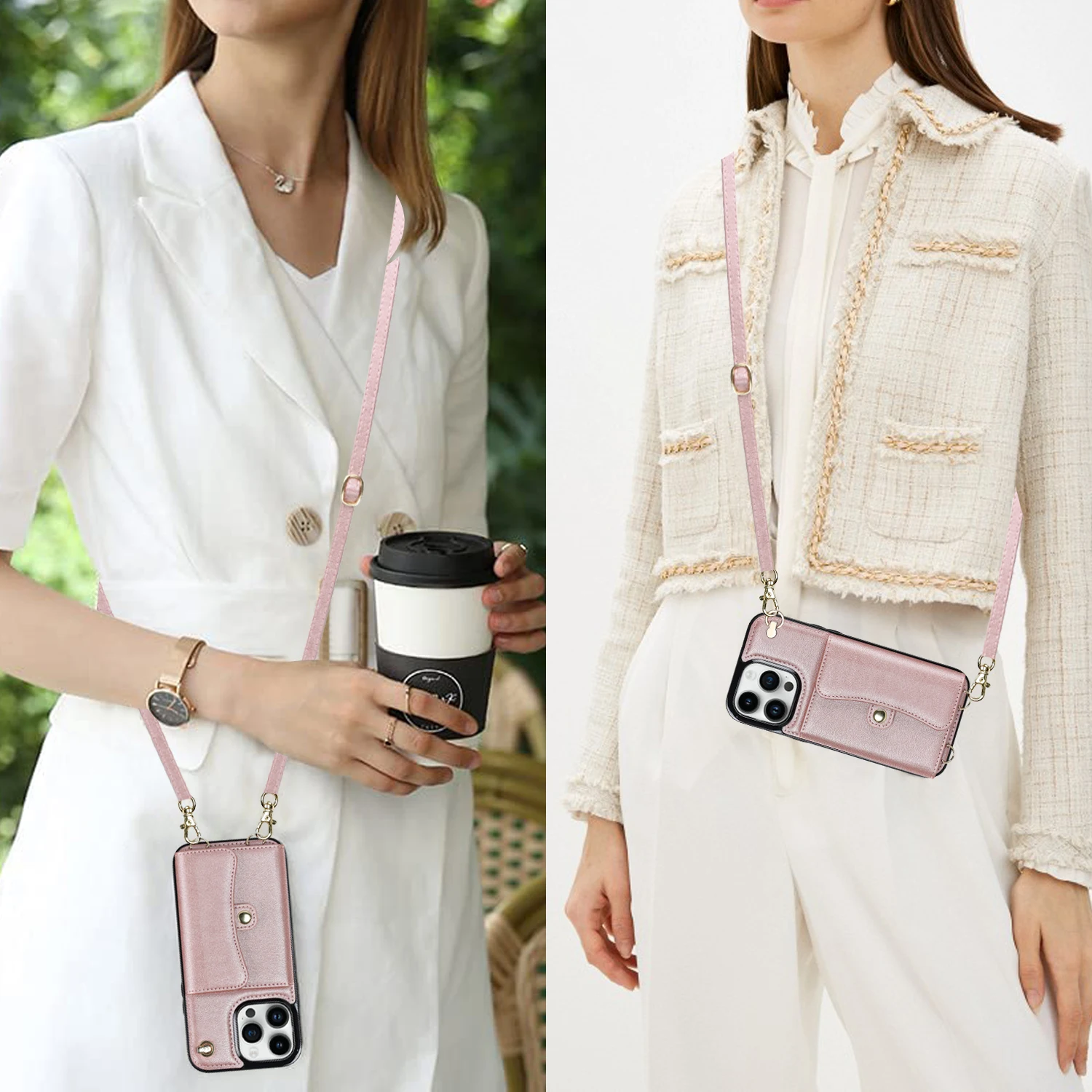 حافظة جلدية غطاء حماية لهاتف آيفون 14 برو 13 12 Mini 11 Pro Max XR XS Max 7 8 Plus SE حقيبة بطاقات قطرية فاخرة محمولة