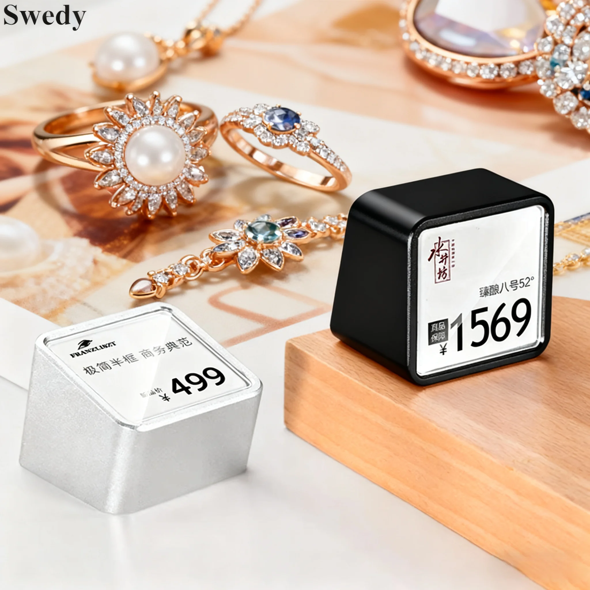 الألومنيوم الاكريليك حامل علامة عرض موقف الجدول رقم السعر حامل التذاكر القائمة ورقة حامل سعر صغير بطاقة التسمية العلامات