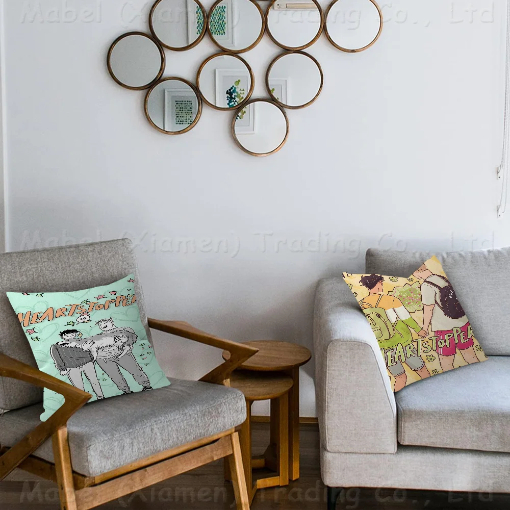 

New Heartstopper Pillowcase Toon Gift Cushion Cover Bedroom Home Sofa Chair Seat Decor Pillow Case