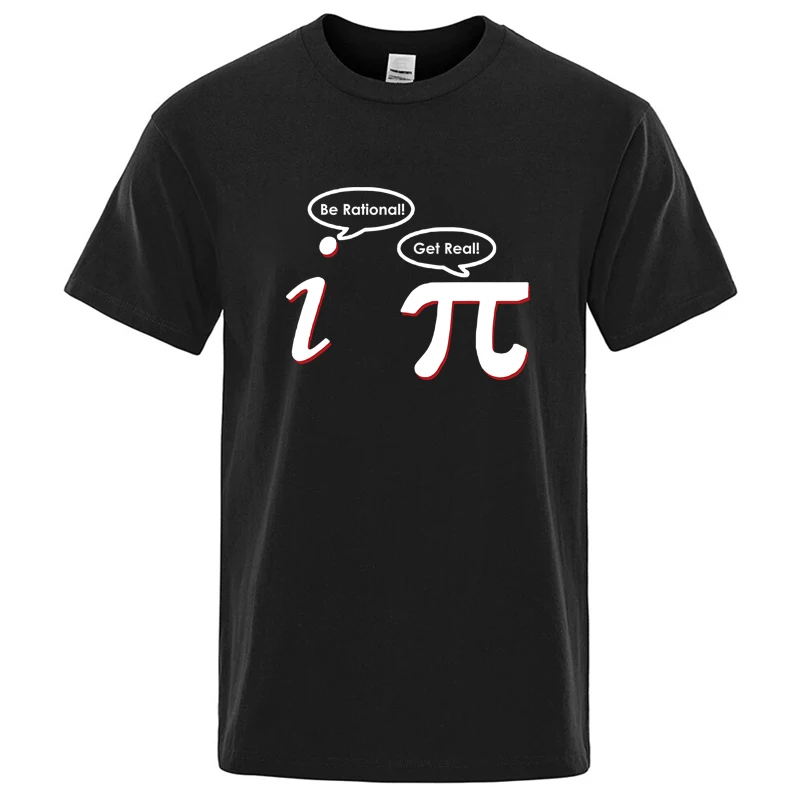 Sommer-Herren-T-Shirt aus hochwertiger Baumwollmischung mit lustigem Π-Design-Druck, lässig, lockerer O-Ausschnitt für Herren, kurzärmeliges T-Shirt, Herren-Oberteil
