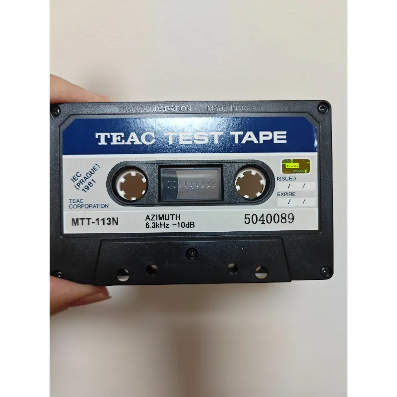 Japón TEAC Azimuth Tape de prueba 6.3kMTT113N Grabador Reparación de casete Prueba de calibración