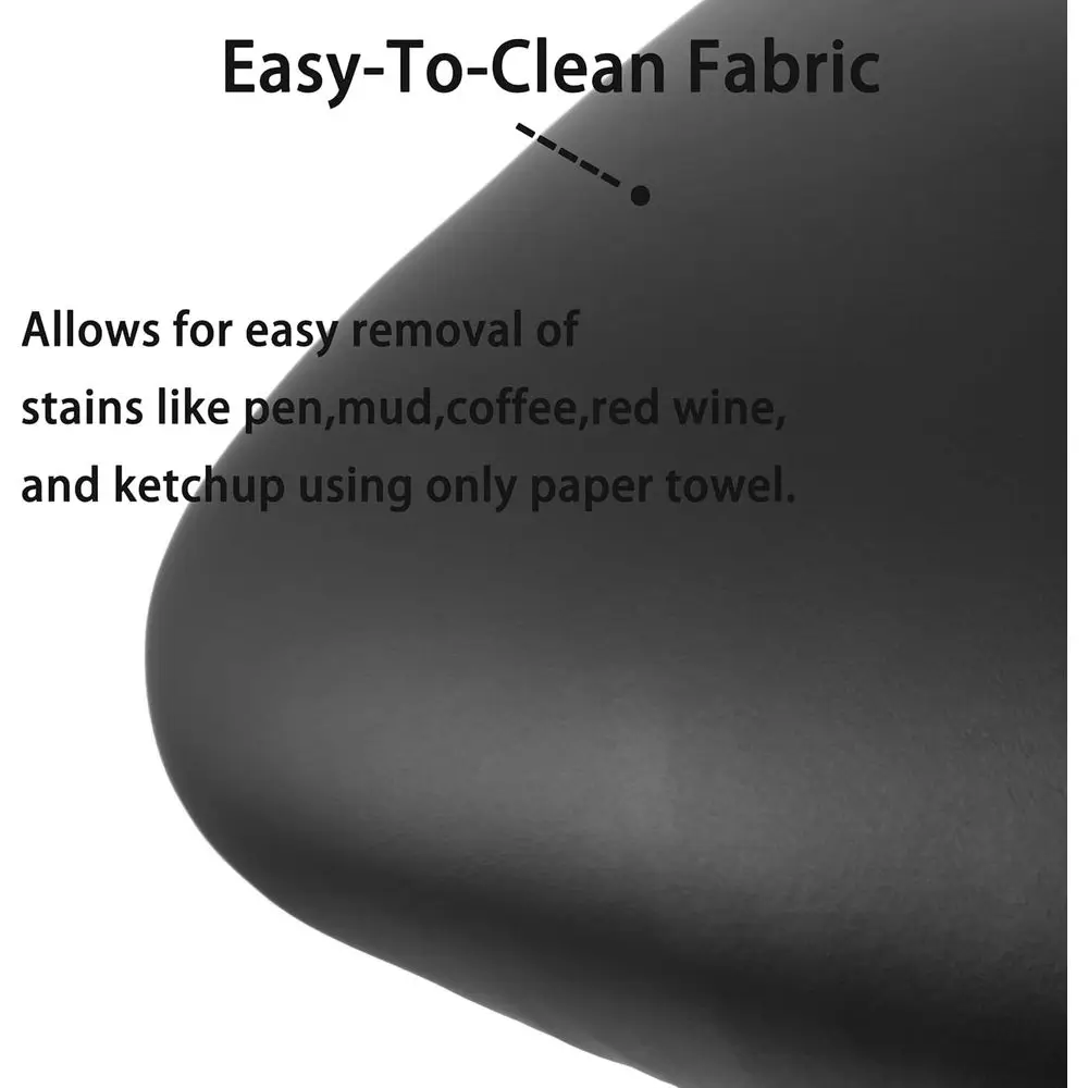 세척 가능한 패브릭 시트와 등받이가 있는 높이 조절이 가능한 의료용 스파 의자, 블랙