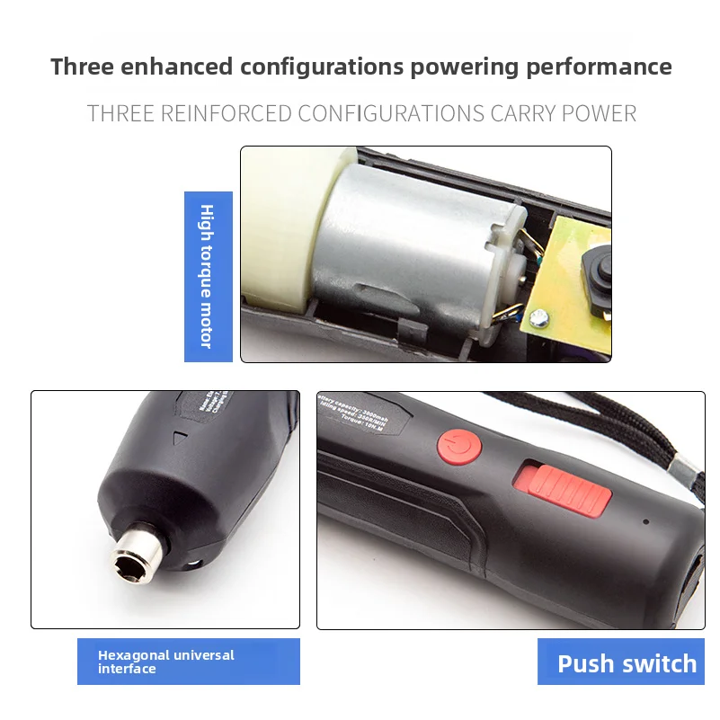Handheld Pen-Type Electric Drill for Home Use, Small Pistol Drill, Lithium Battery Tool, Multifunctional Rechargeable Electric