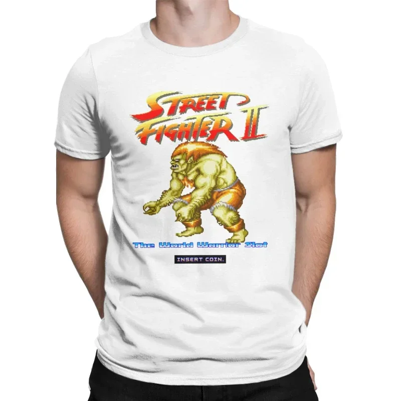 

Street Fighhtter II игровой фанат Мужская одежда Рубашка для отдыха с коротким рукавом забавная футболка для мужчин