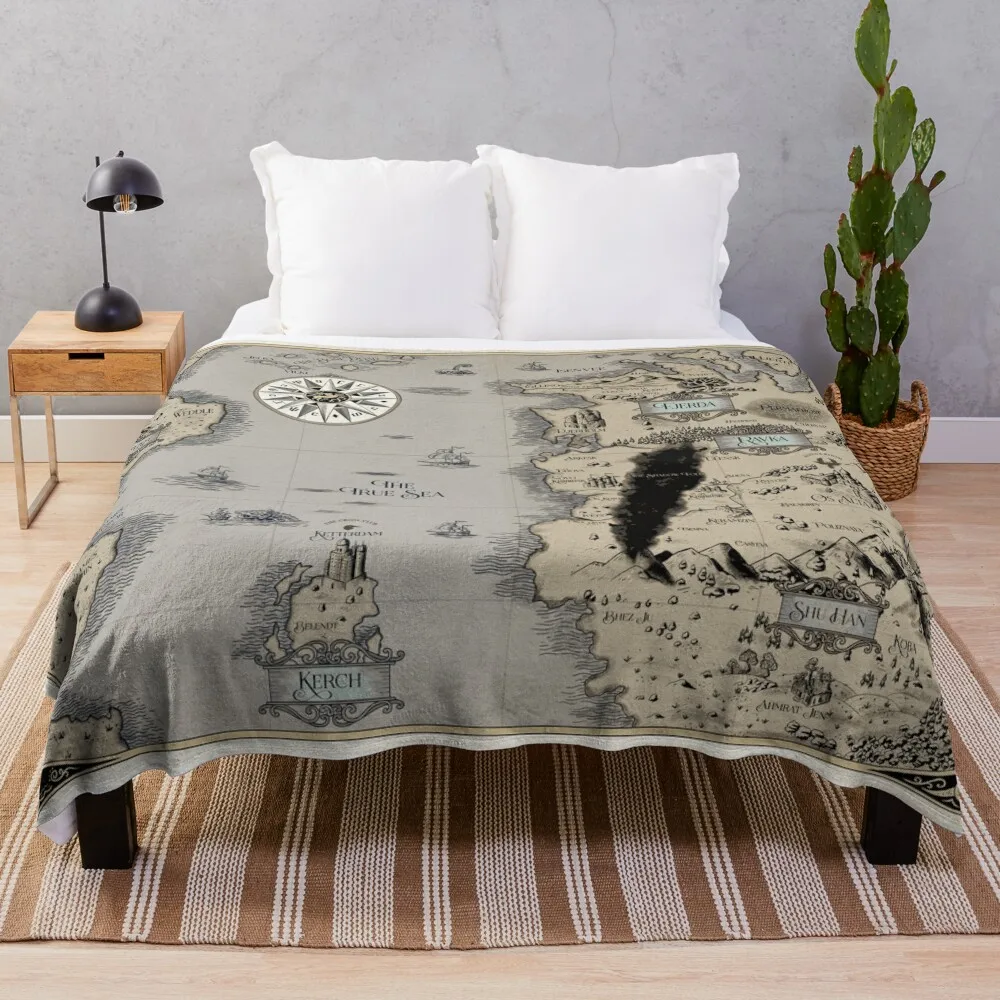 

Colorized Grishaverse Map (High Res) Throw Blanket Baby Sofas Furry Blankets