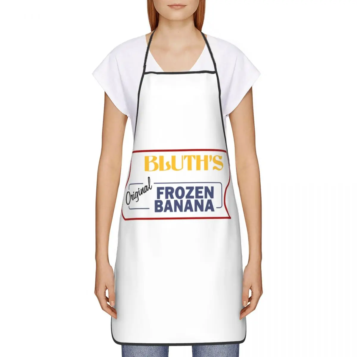مريلة الموز المجمدة من Arrested Development Bluth للنساء والرجال للجنسين مريلة المطبخ الطبخ Tablier المطبخ الشيف البستنة #2