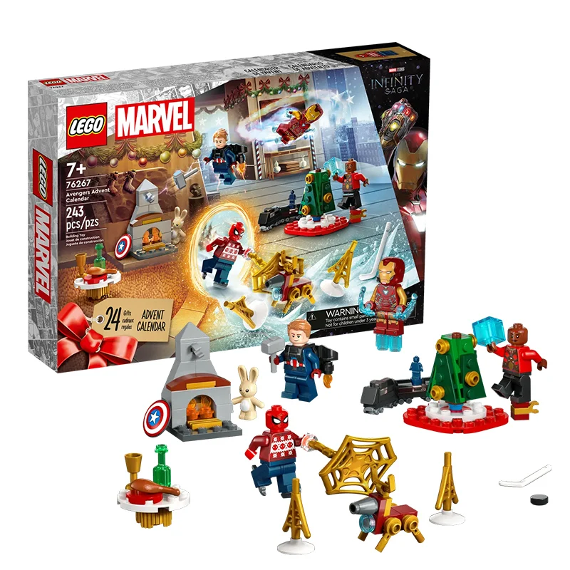 

LEGO Building Blocks 76267 Marvel Christmas Countdown Calendar Assembly Building Blocks Children's Toy Gift